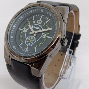 Unlisted by Kenneth Cole UL1094 Men's 43mm Gunmetal Tone S/Steel Quartz Watch